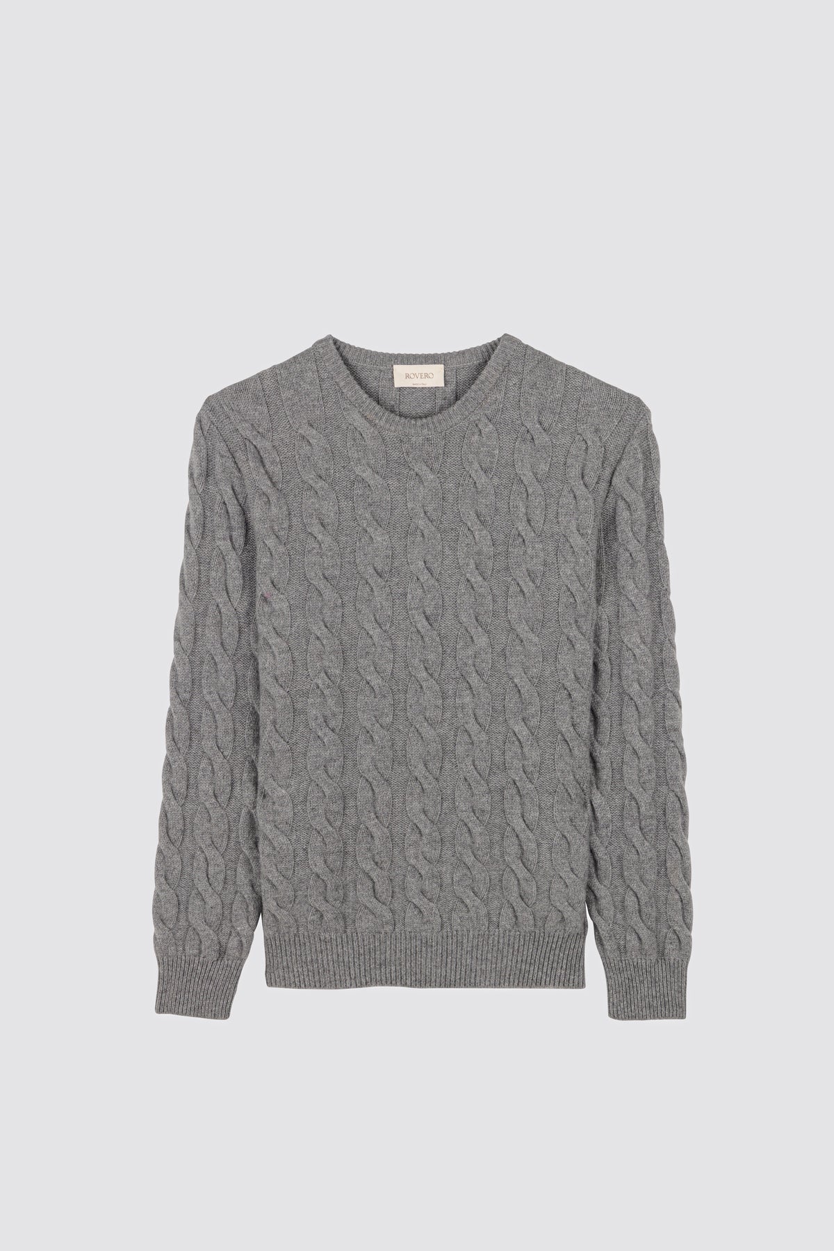 Maglione in maglia a trecce Anemone Grigio scuro