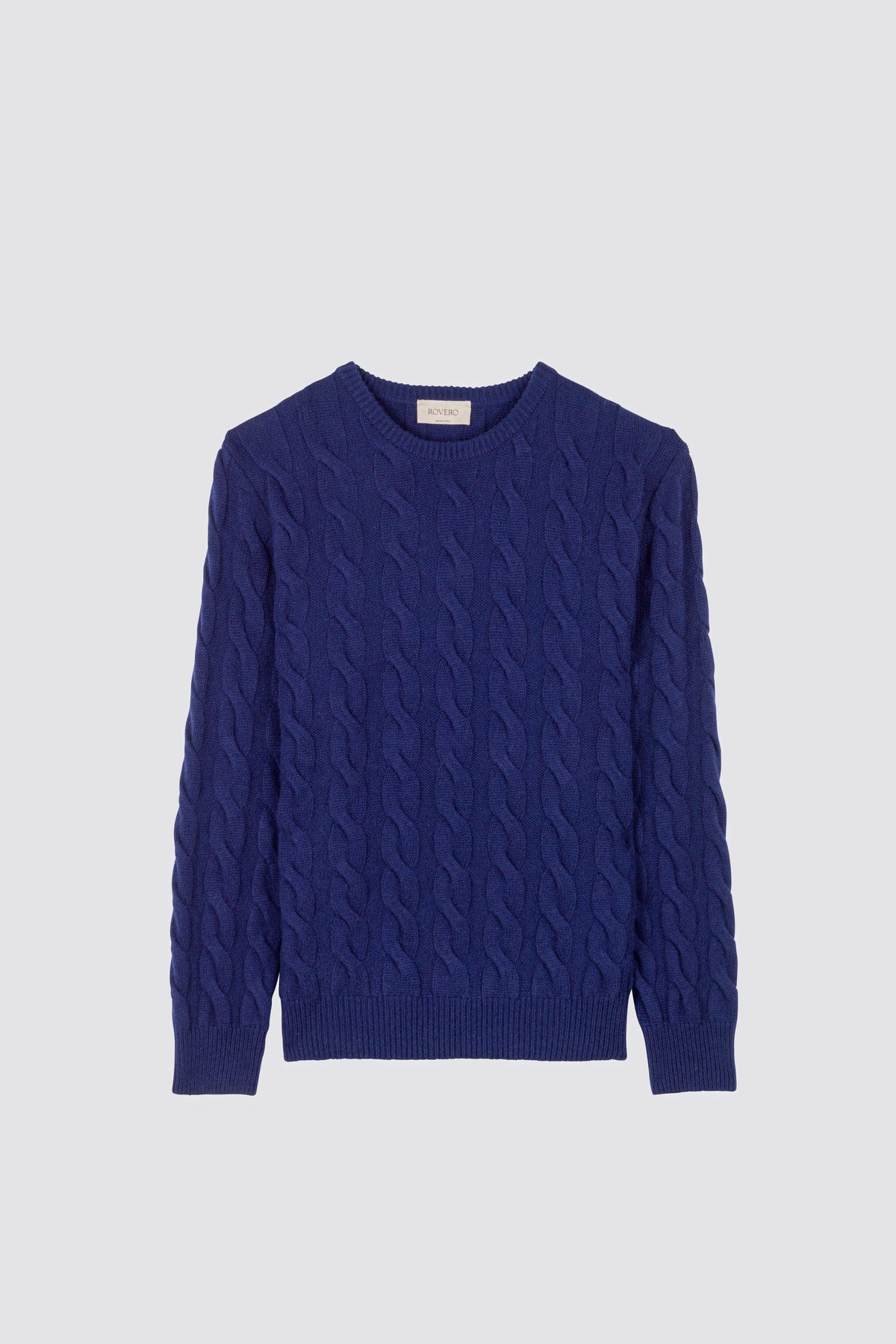 Maglione in maglia a trecce Anemone Blue Navy