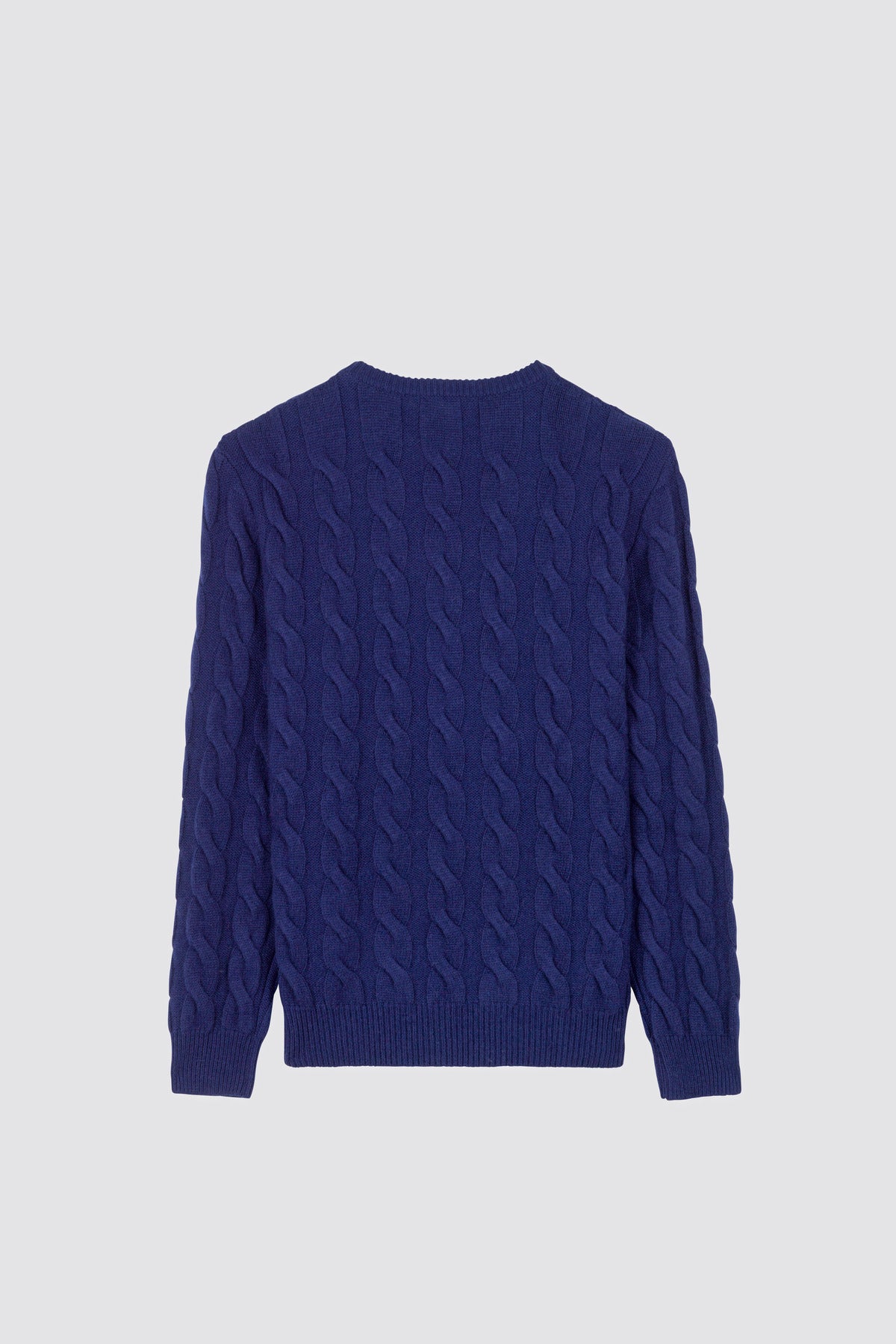 Maglione in maglia a trecce Anemone Blue Navy