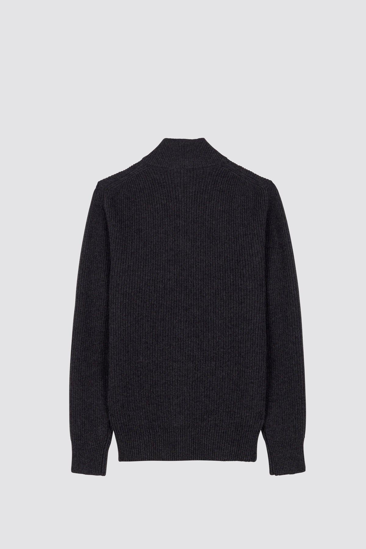Maglione collo alto mezza zip Ibisco Antracite
