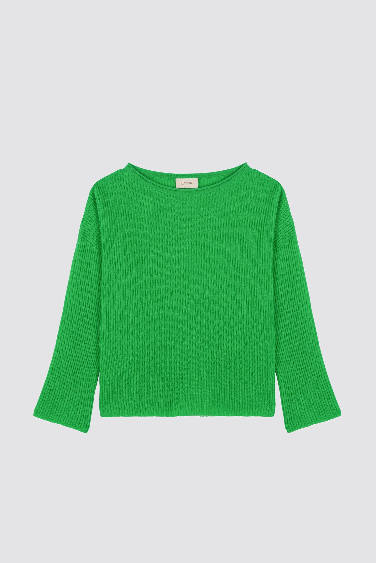 Maglione in maglia popcorn traforata Olea Electric Green Rovero