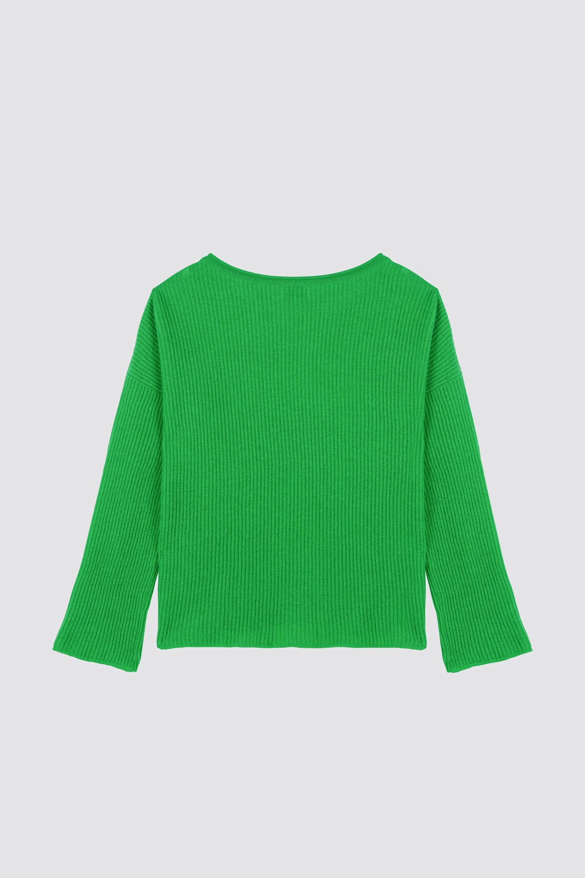 Openwork popcorn knit sweater Olea Electric Green