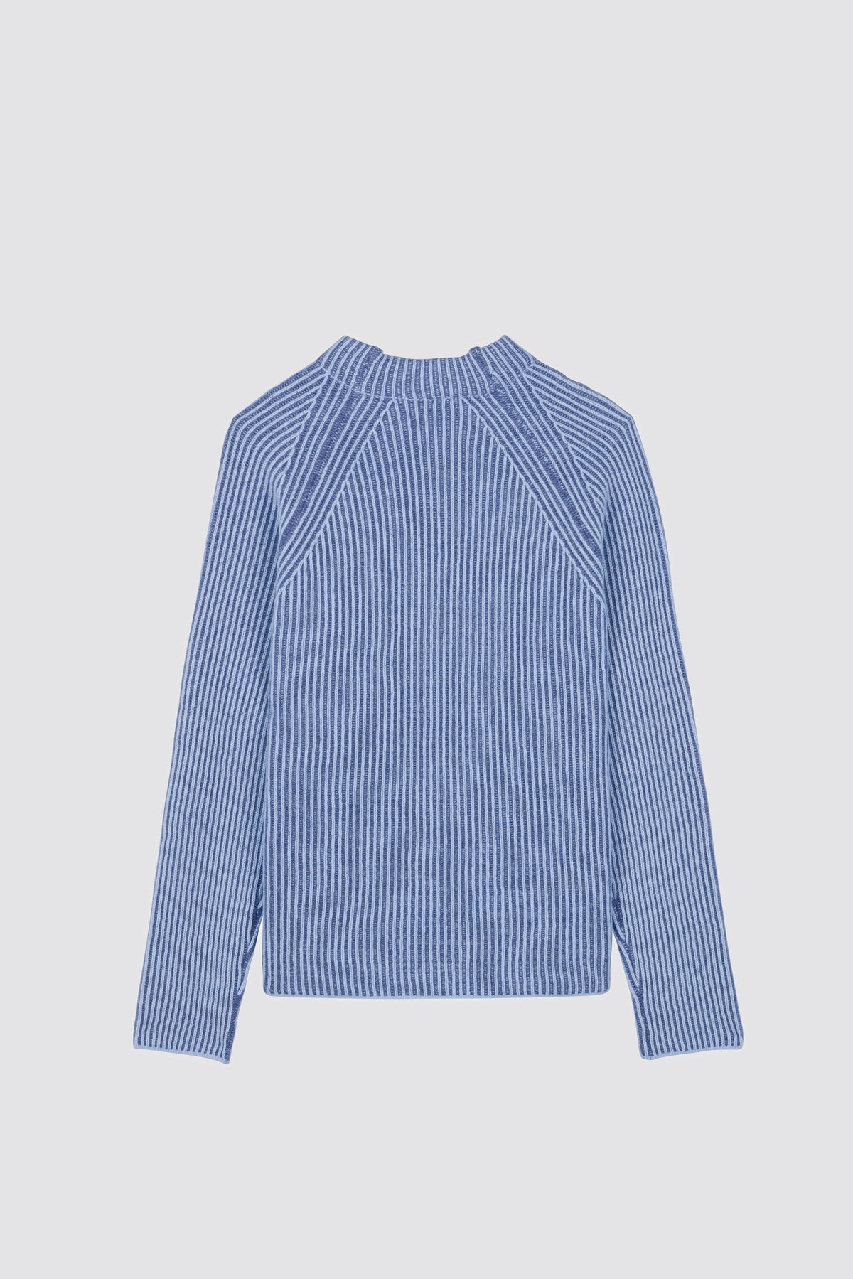 Bicolor English rib sweater Peonia Sky Blue-Denim