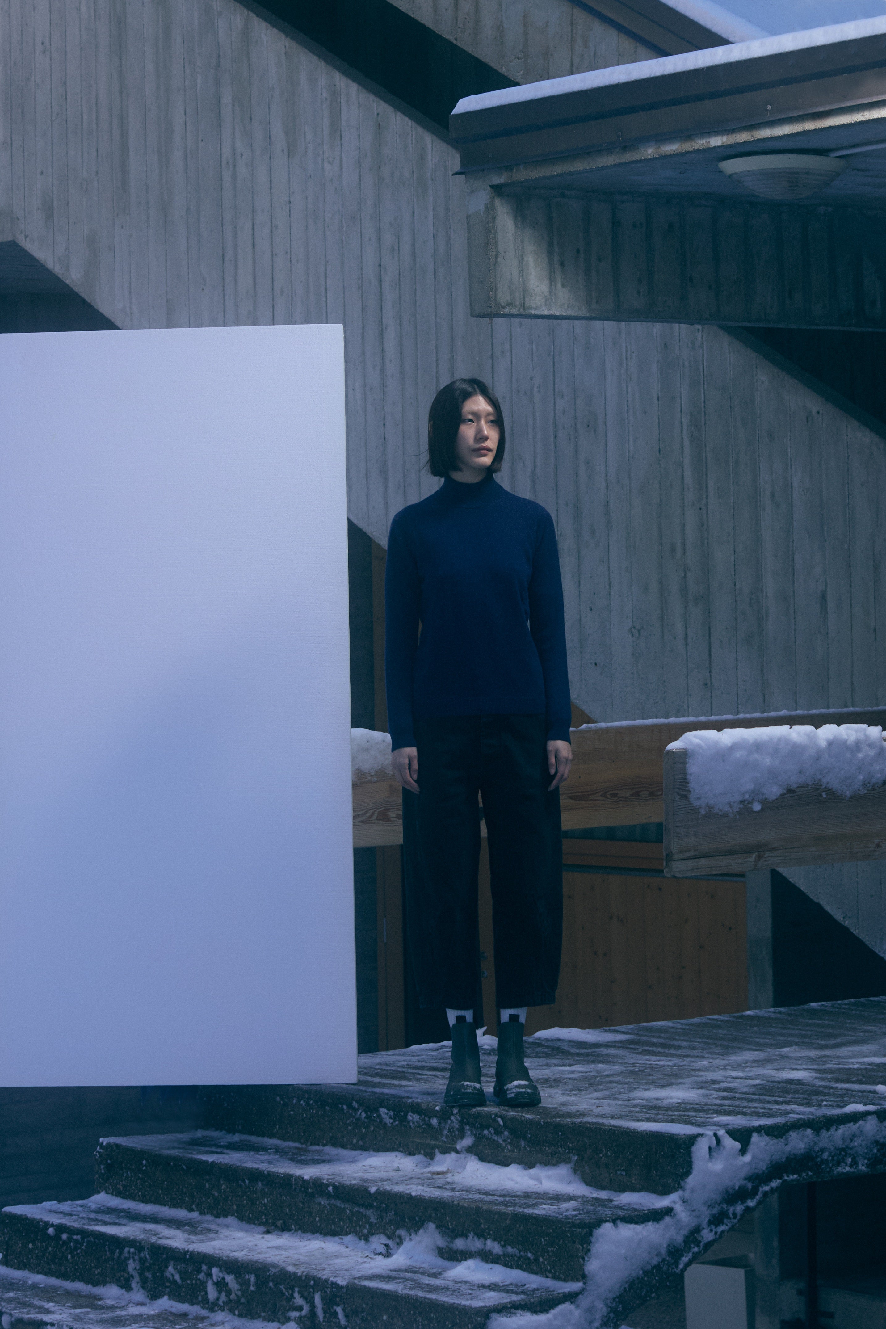 Maglione a collo alto Vinca Blue Navy