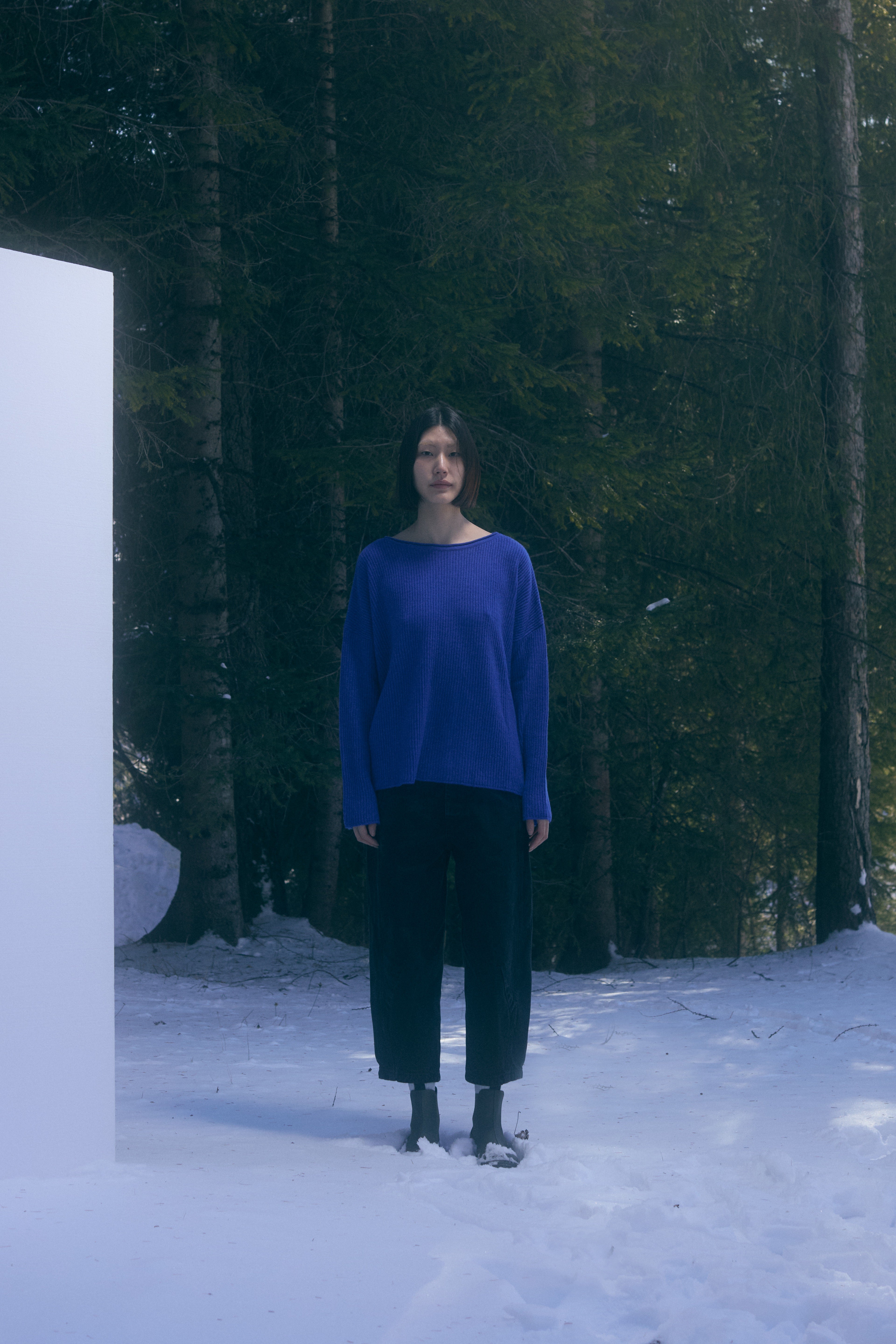 Maglione con lavorazione e rilievo popcorn Olea Blue Elettrico