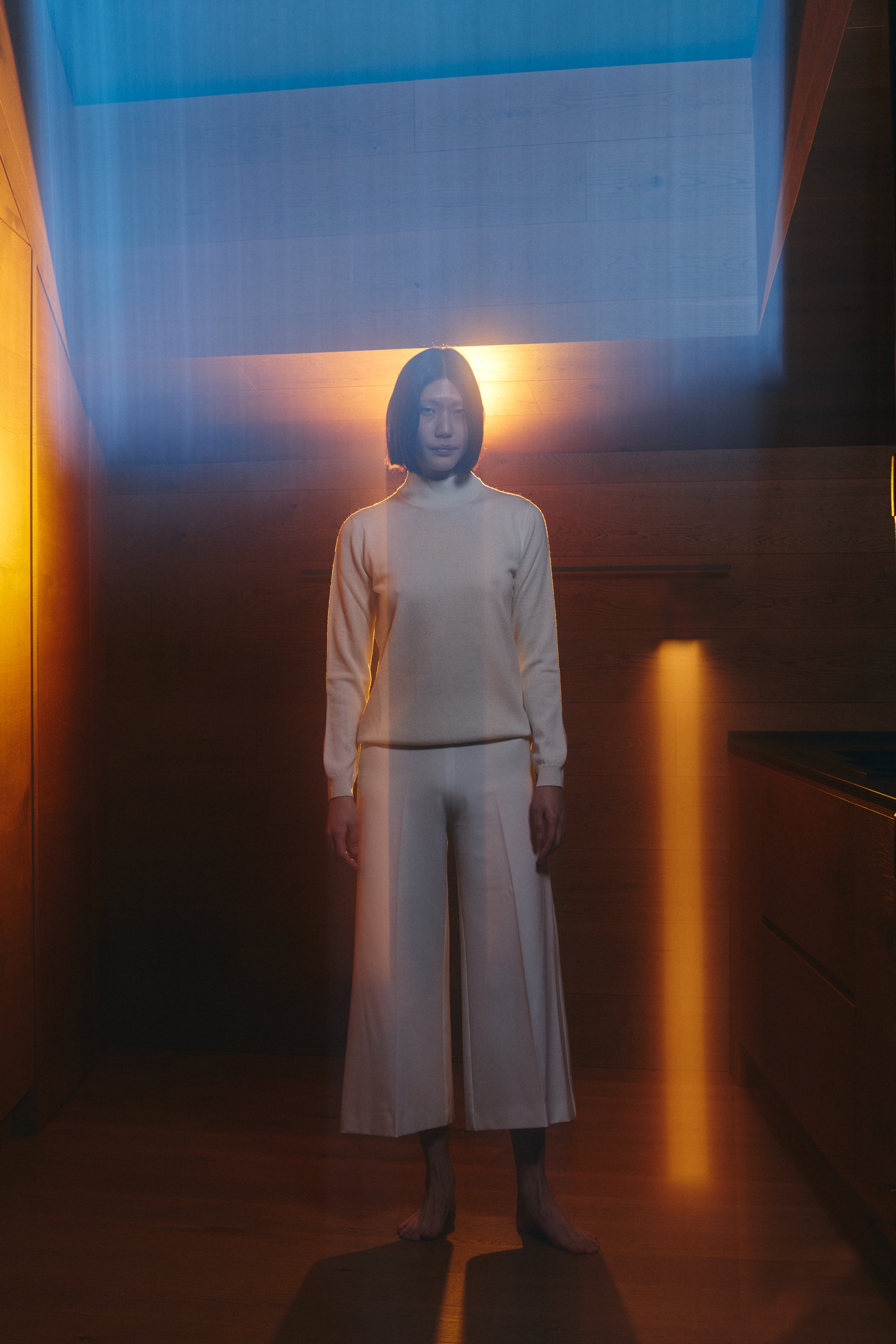 Maglione a collo alto Vinca Panna