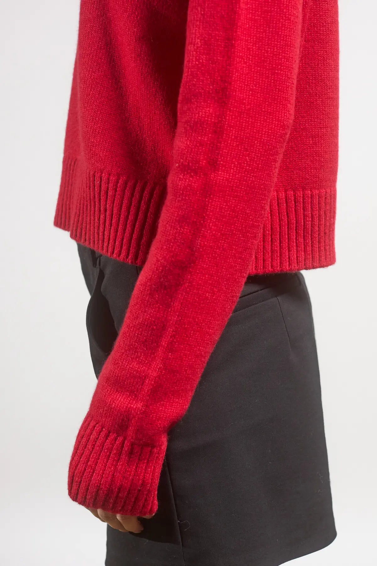 High ribbed sweater Dalia Red