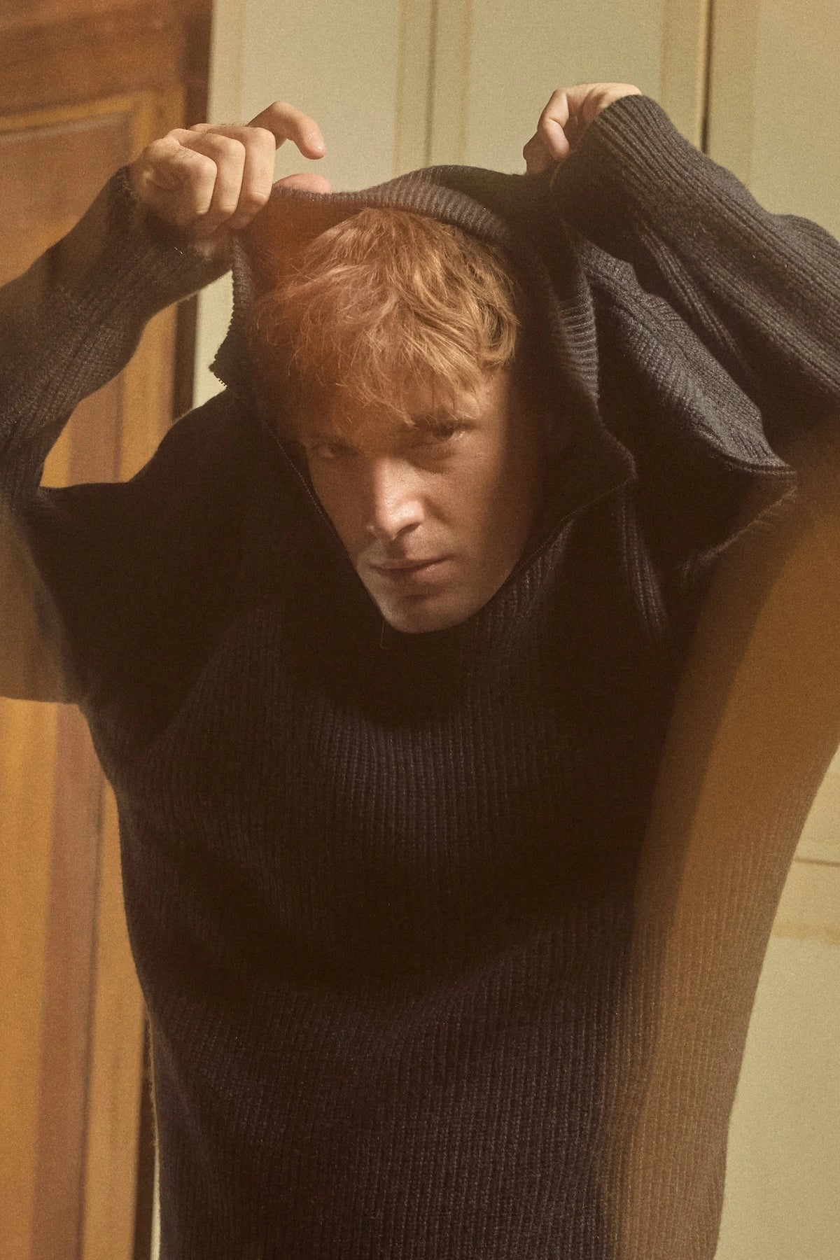 Maglione collo alto mezza zip Ibisco Antracite