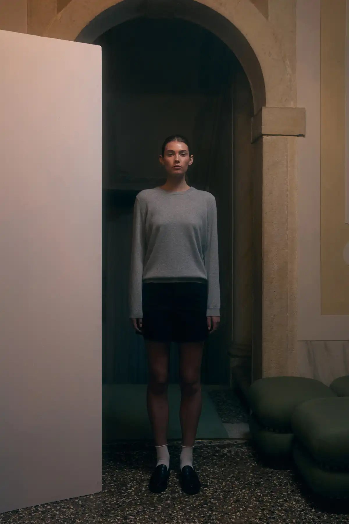 Maglione girocollo Inula Grigio Melange