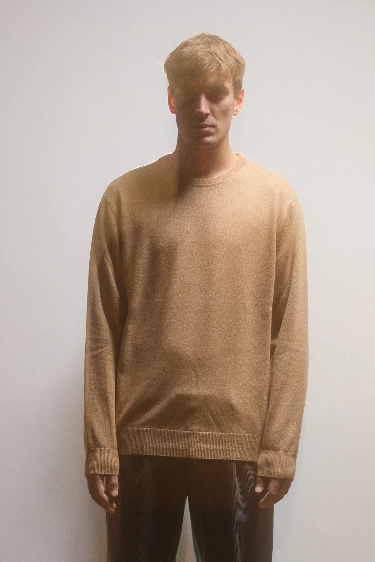 Maglione girocollo Loto Camello