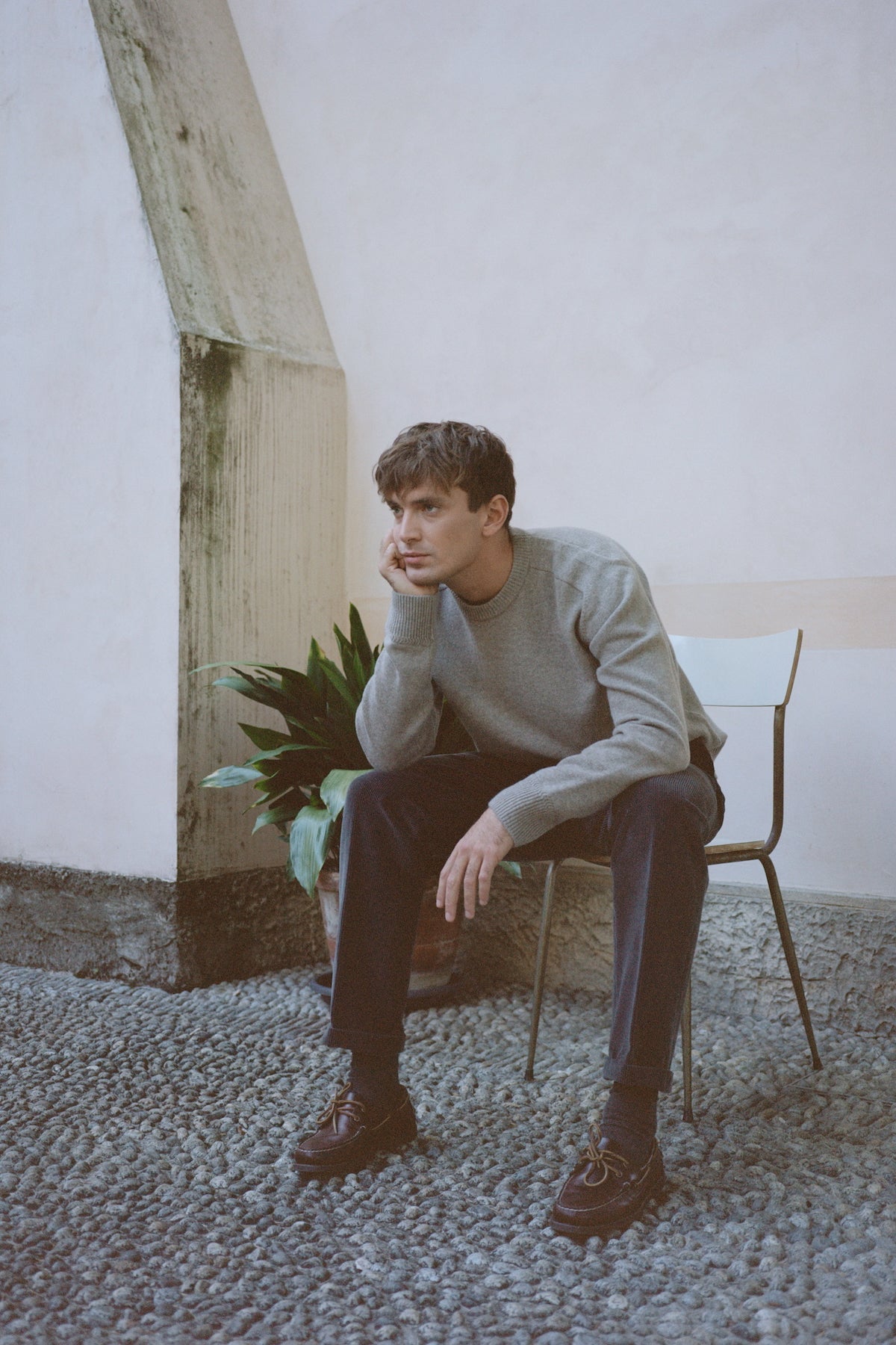 Maglione con maniche a sella Miscanto Grigio Tortora