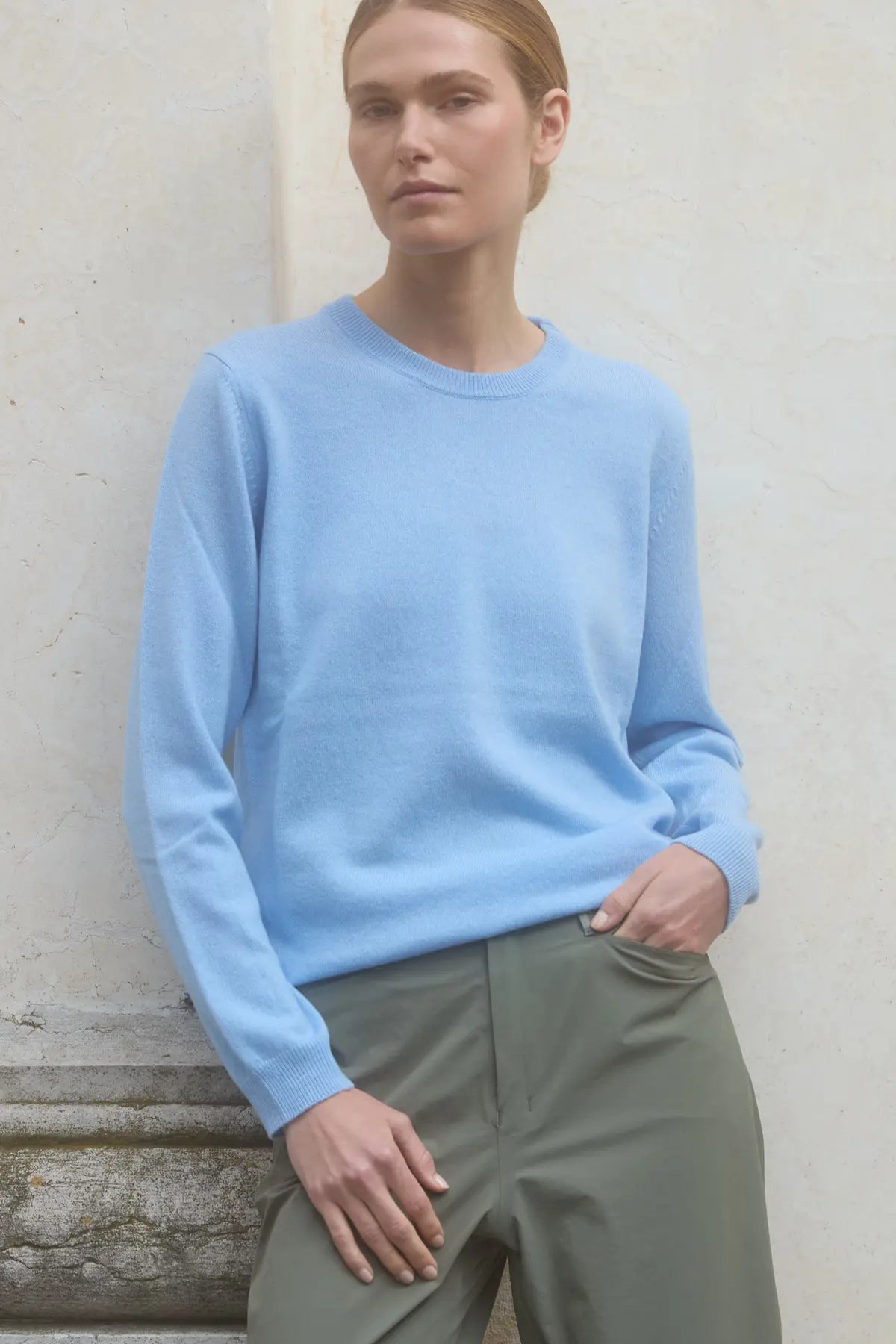 Maglione girocollo Inula Azzurro