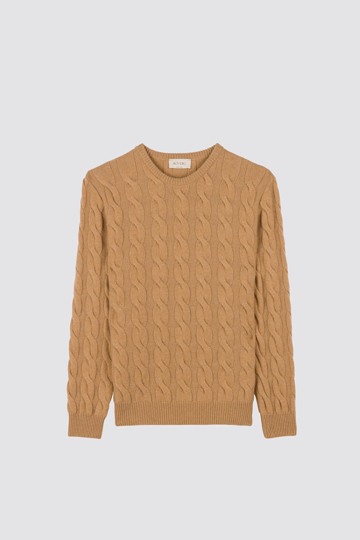 Cable knit sweater Anemone Camel