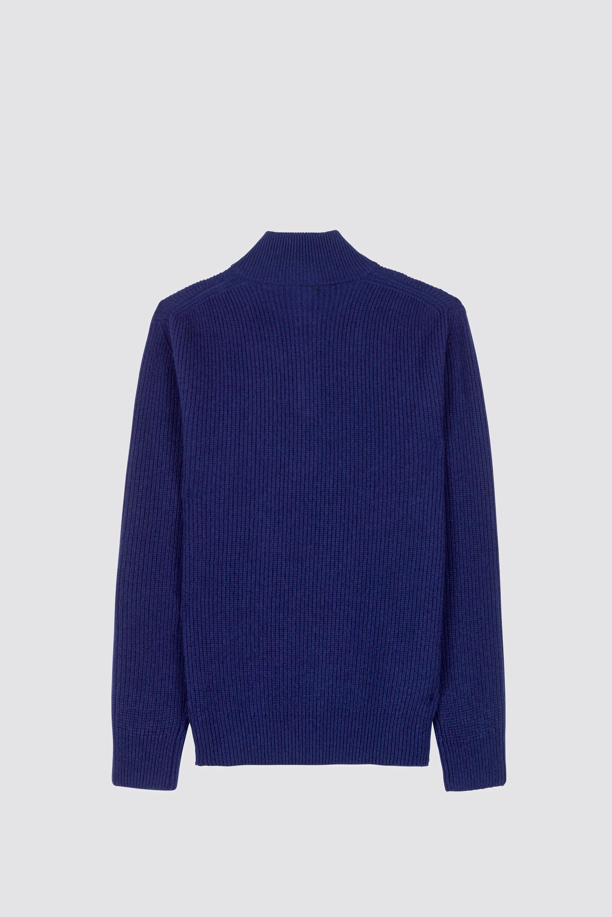 Maglione a collo alto con mezza zip Ibisco Blue Navy