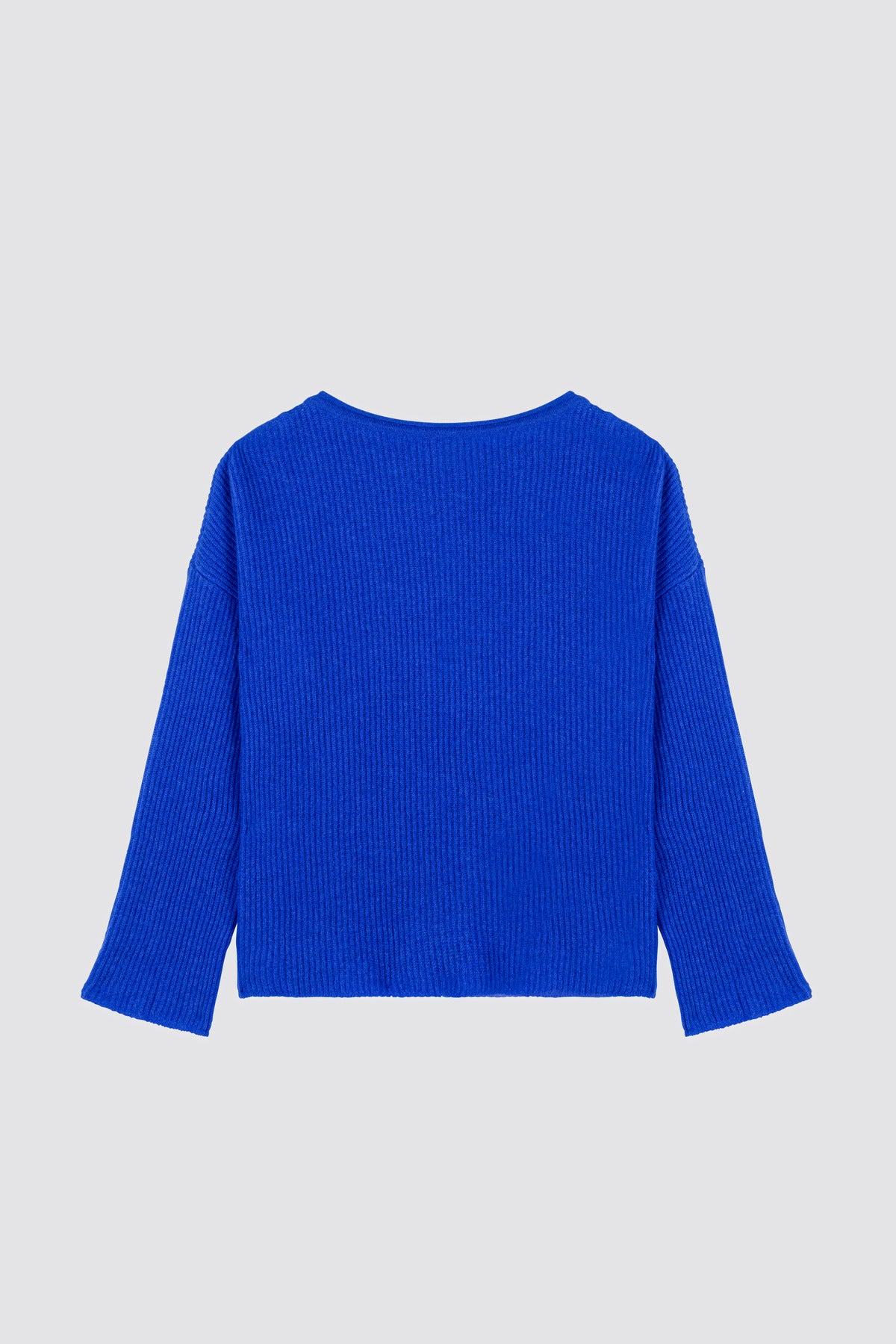 Openwork popcorn knit sweater Olea Electric Blue