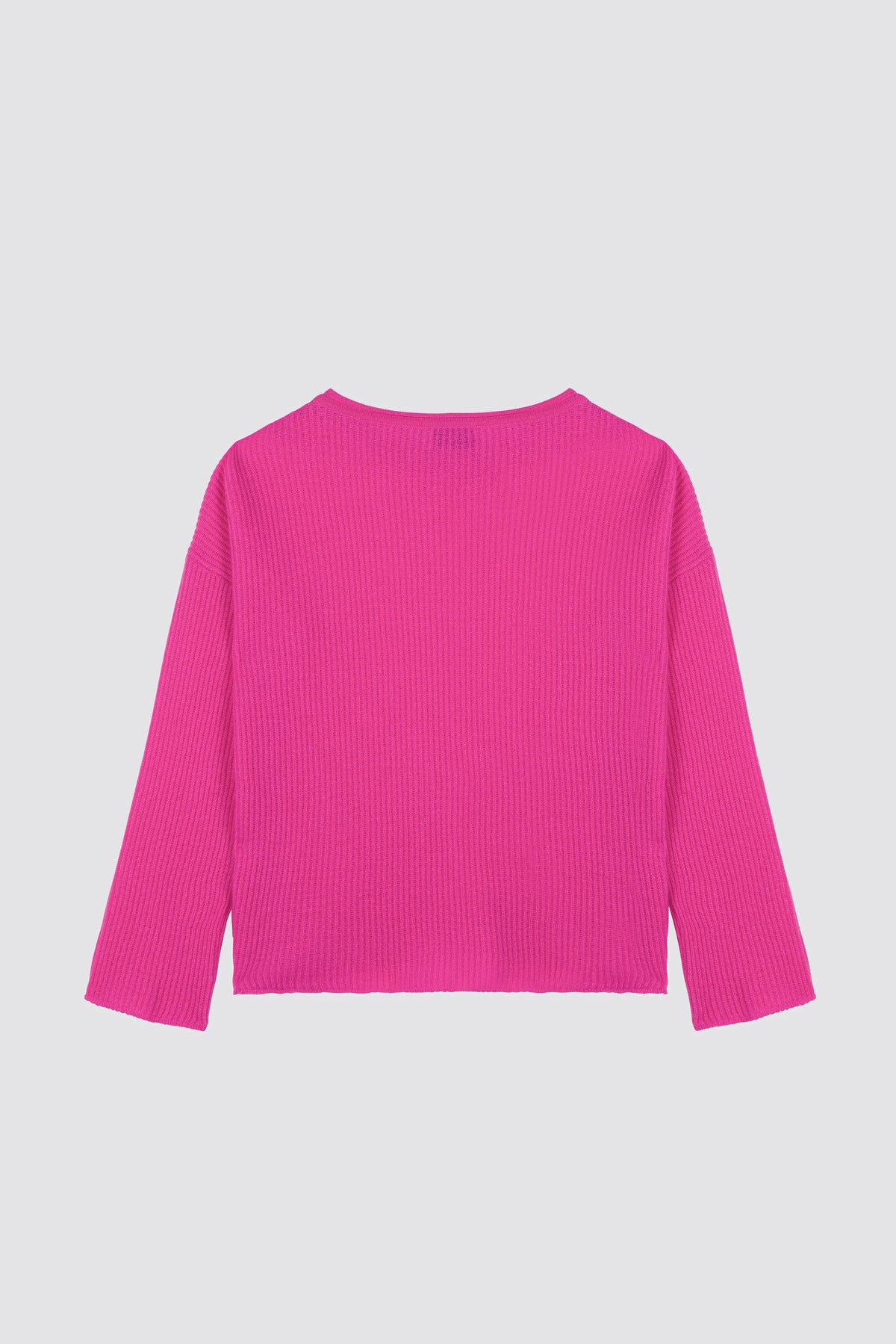 Openwork popcorn knit sweater Olea Barbie Pink