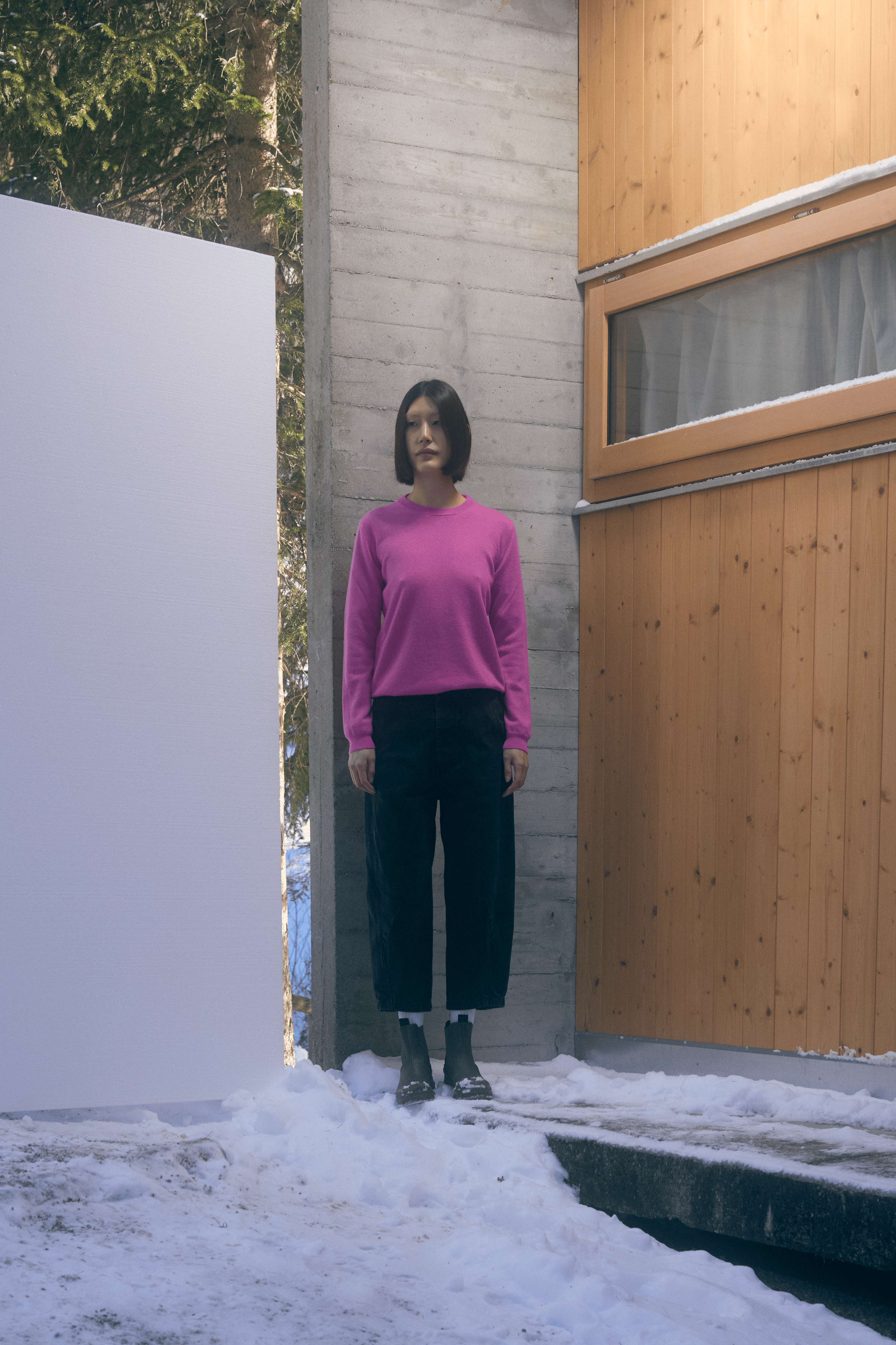 Maglione girocollo Inula Rosa Barbie