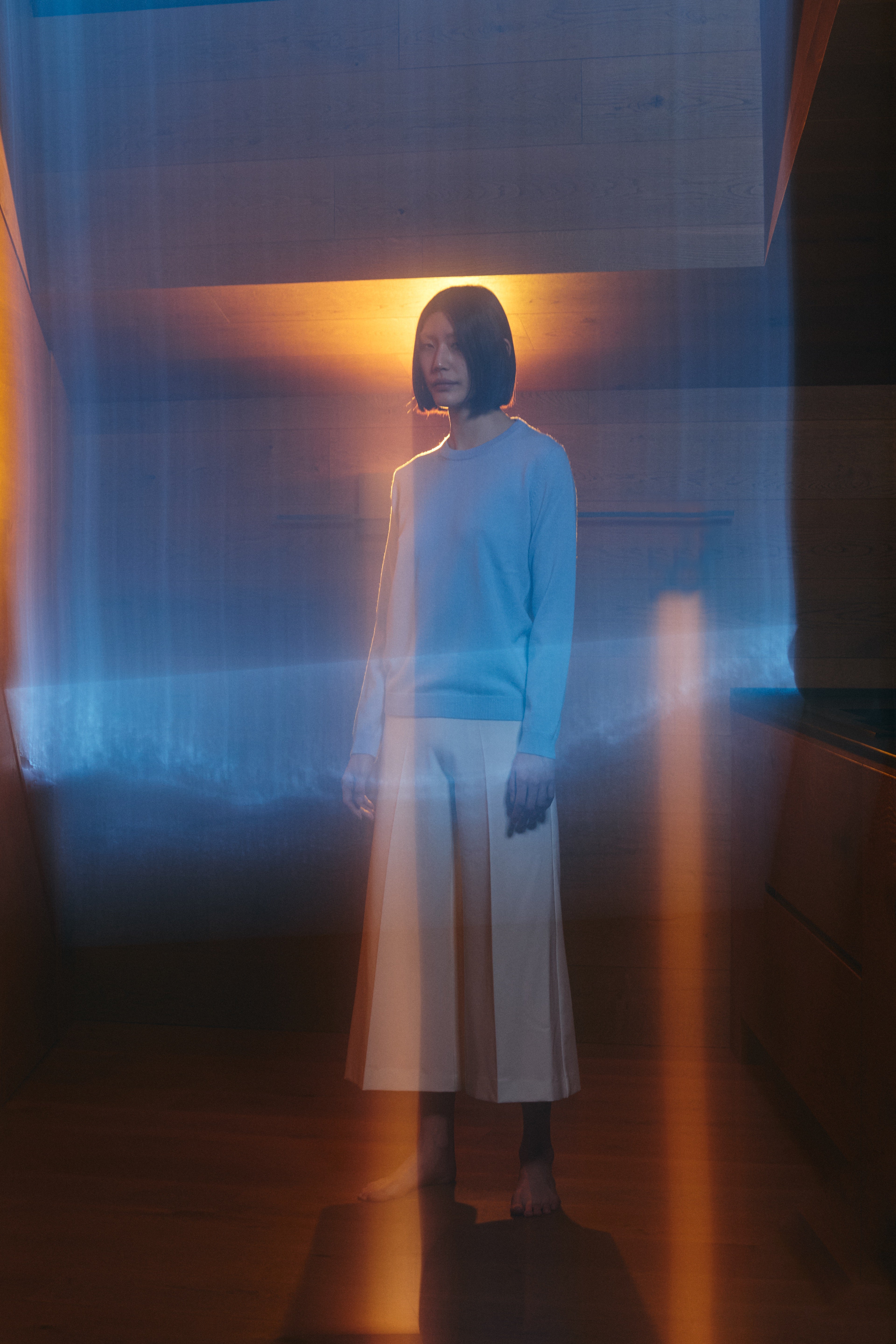 Maglione girocollo classico Azzurro