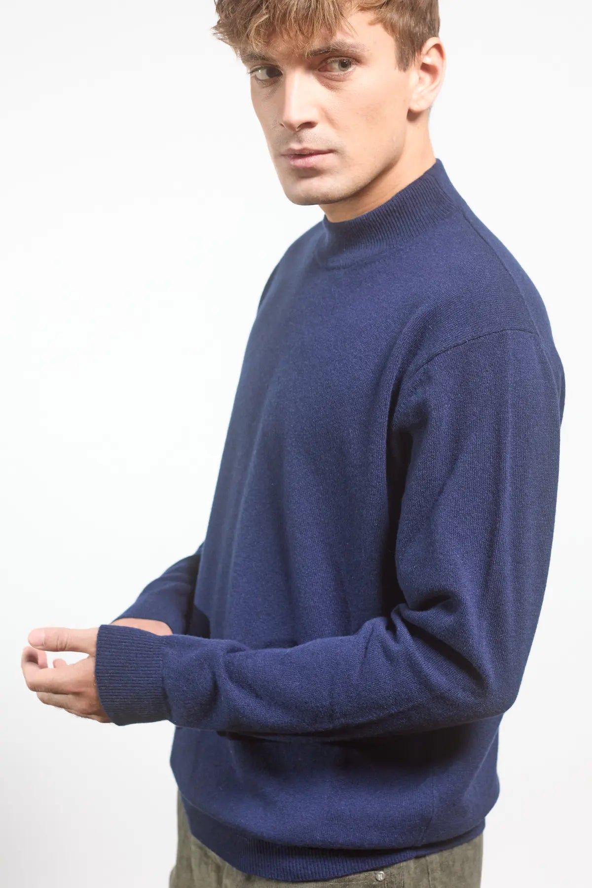 Maglione a collo alto Lupino Blu Navy