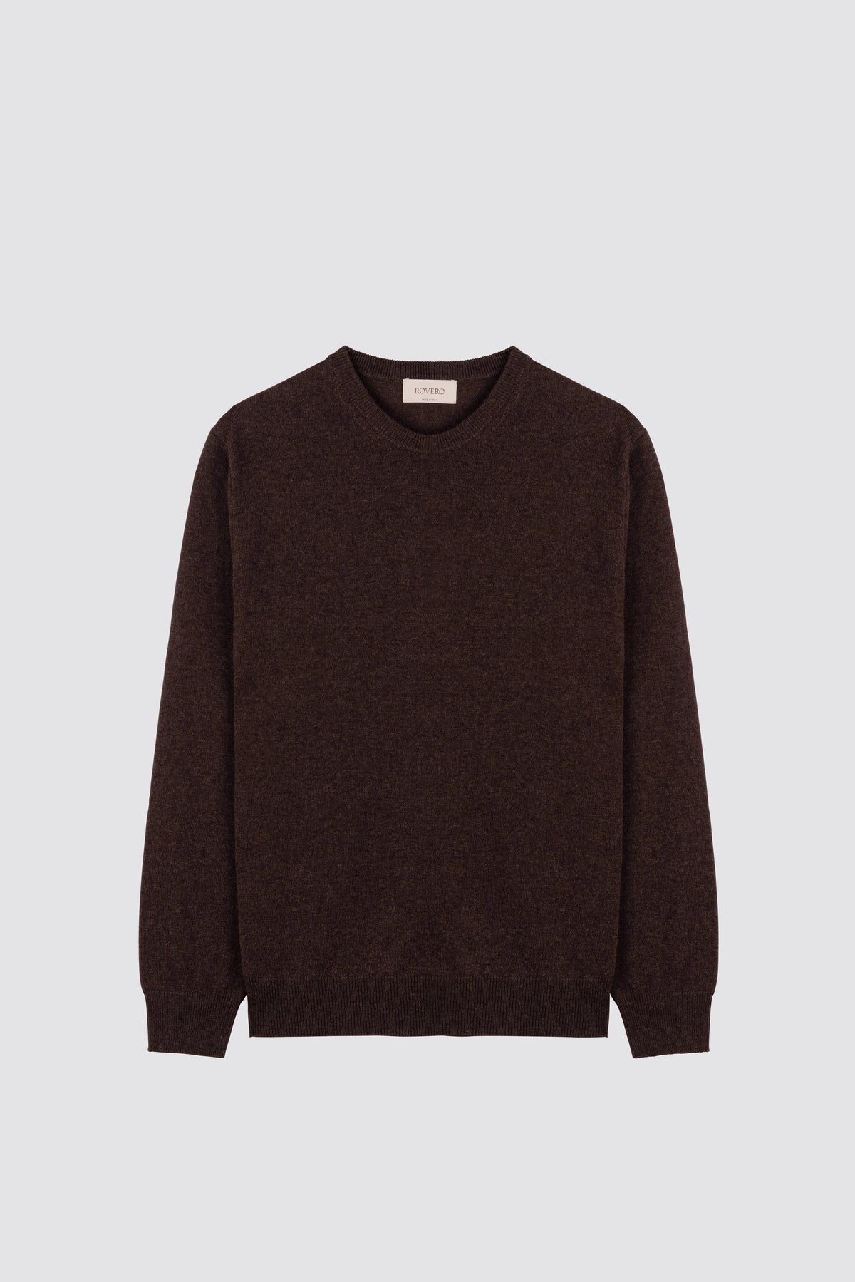 Round neck sweater Loto Dark Chocolate
