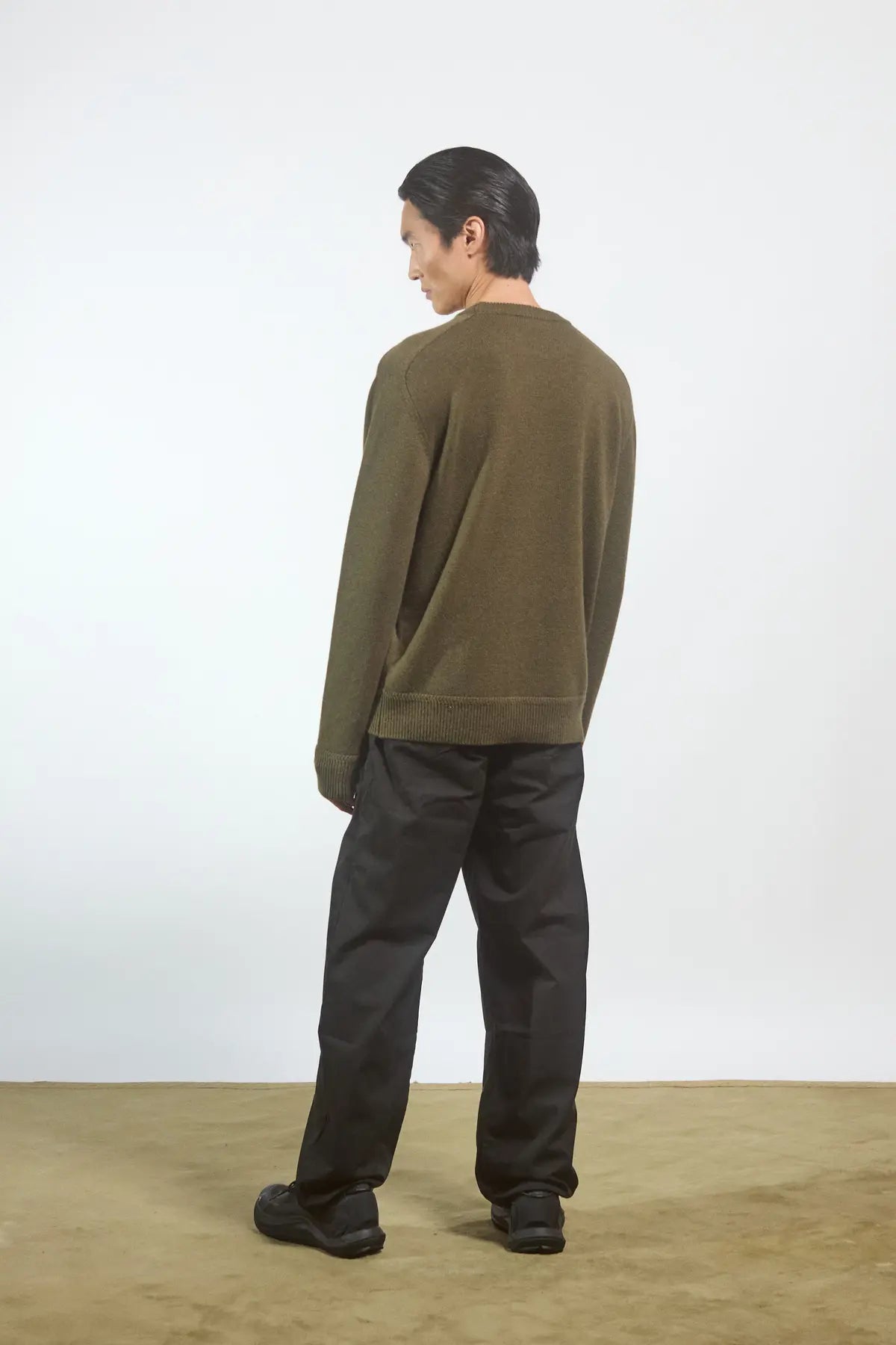Maglione manica sella Miscanto verde militare