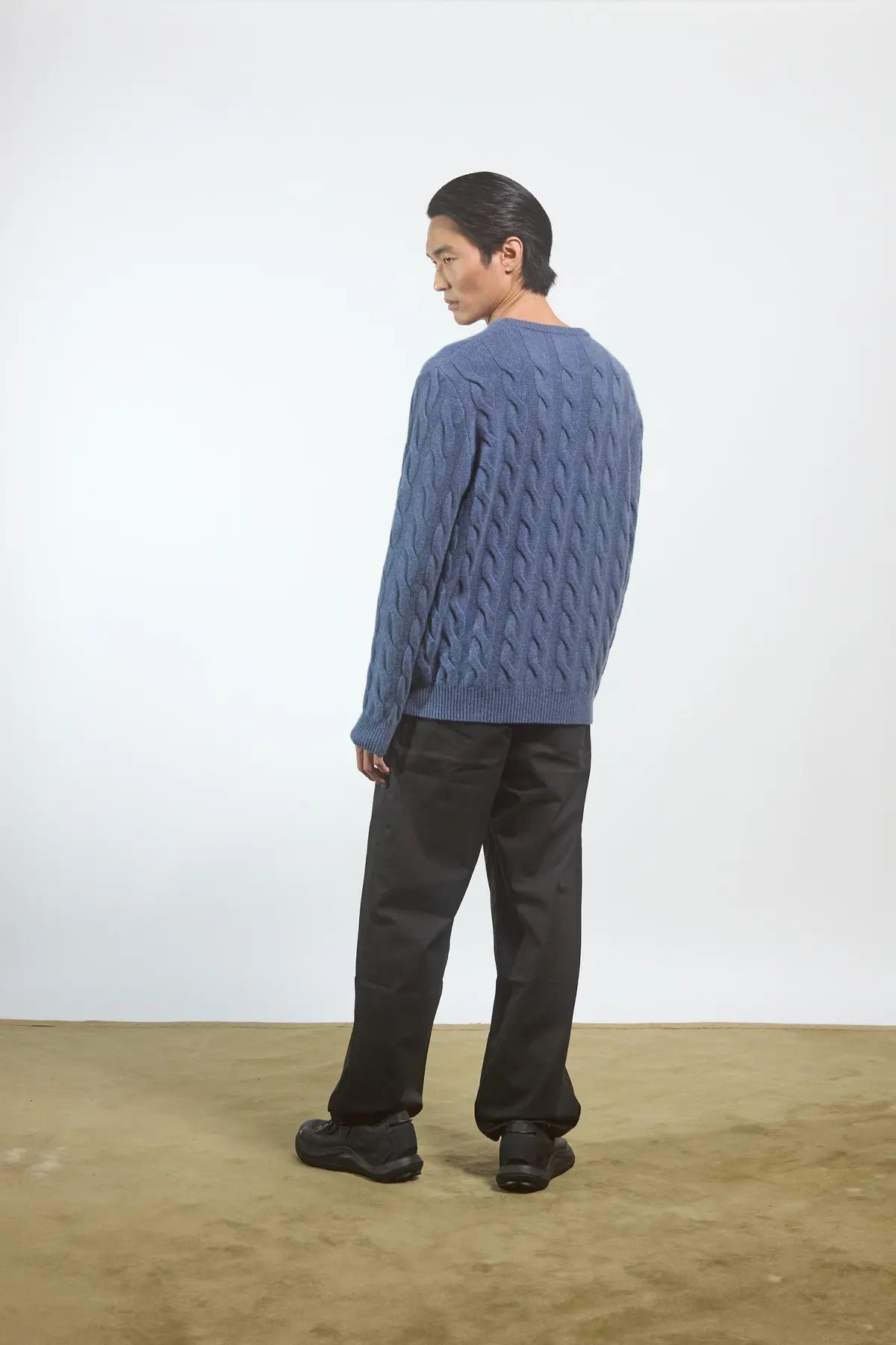 Maglione in maglia a trecce Anemone Denim